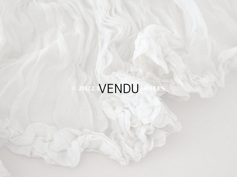 画像9: 1900年頃　アンティーク ウェディングドレスの装飾　シルクシフォンのプリーツ