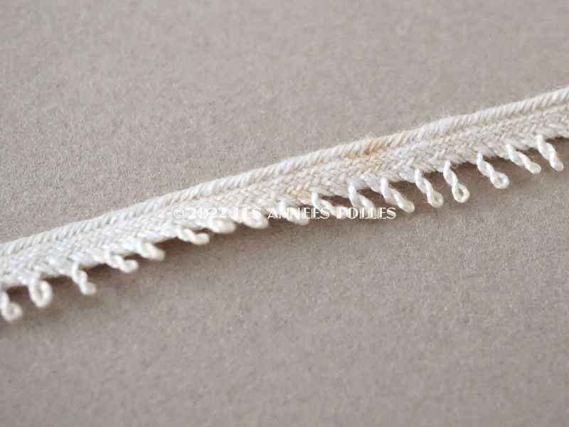 画像6: 1900年代 アンティーク 極細 トリム 生成り 7mm