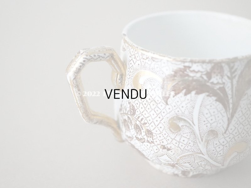 画像6: 1884~1920年 アンティーク クレイユモントロー 鈴蘭柄 カップ&ソーサー- CREIL ET MONTEREAU -