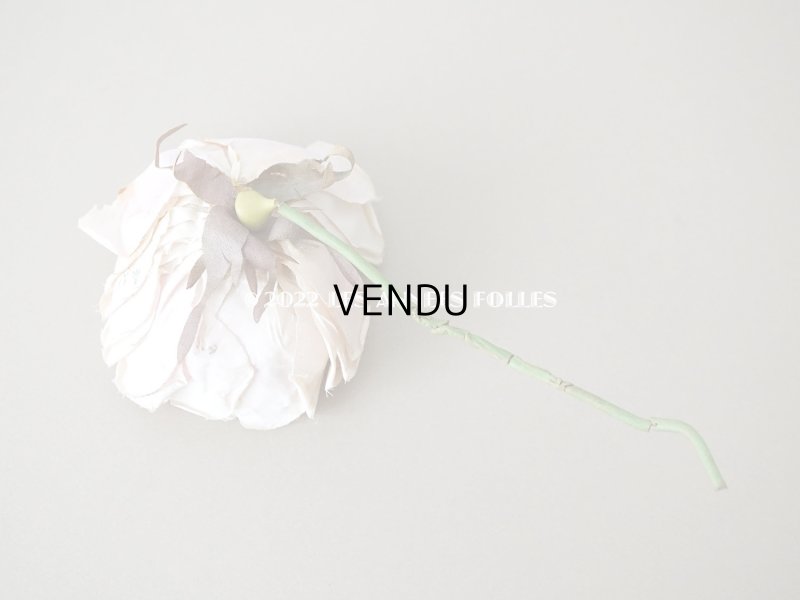 画像5: 1900年代 アンティーク　薔薇の大きな布花 淡いピンク　クウォーター・ロゼット咲き