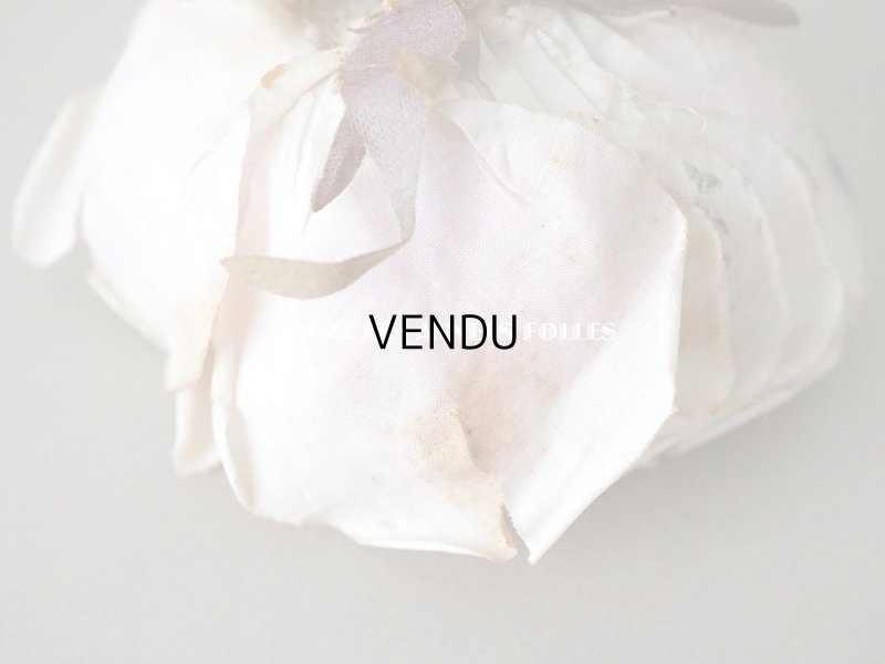 画像8: 1900年代 アンティーク　薔薇の大きな布花 淡いピンク　クウォーター・ロゼット咲き