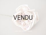 1900年代 アンティーク　薔薇の大きな布花 淡いピンク　クウォーター・ロゼット咲き