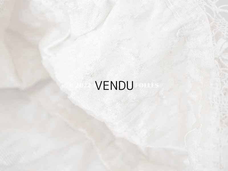 画像12: アンティーク ベビー用　ボネ　手編みのレース＆ベビーピンクのシルクリボン