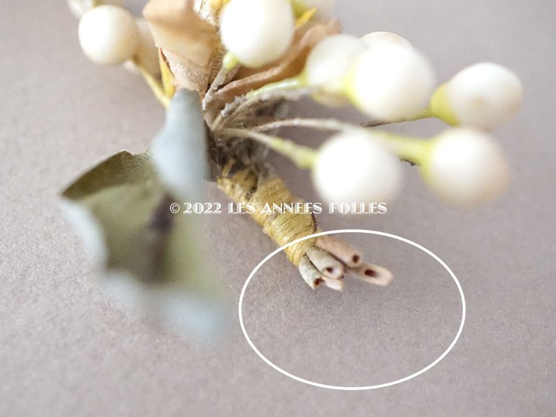 画像12: アンティーク ワックスフラワーのティアラ & ブーケ & ピアスのセット ウェディング 結婚式