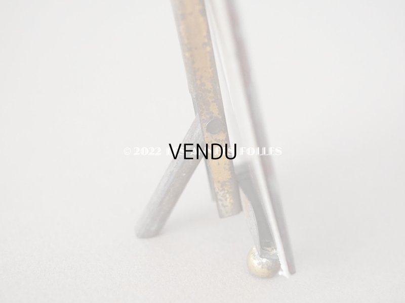 画像9: アンティーク とても小さなフォトフレーム  リボンモチーフ付き 赤&黒のマーブル