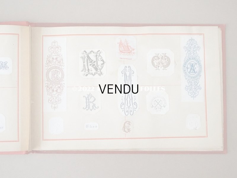 画像5: 19世紀 アンティーク モノグラムのアルバム