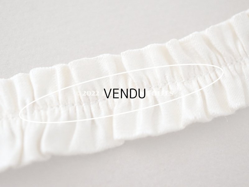 画像8: アンティーク ギャザー入りリボン クリーム色  2.7m 幅2.1cm