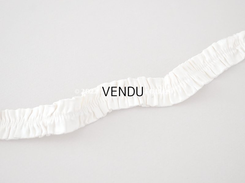 画像3: アンティーク ギャザー入りリボン クリーム色  2.7m 幅2.1cm