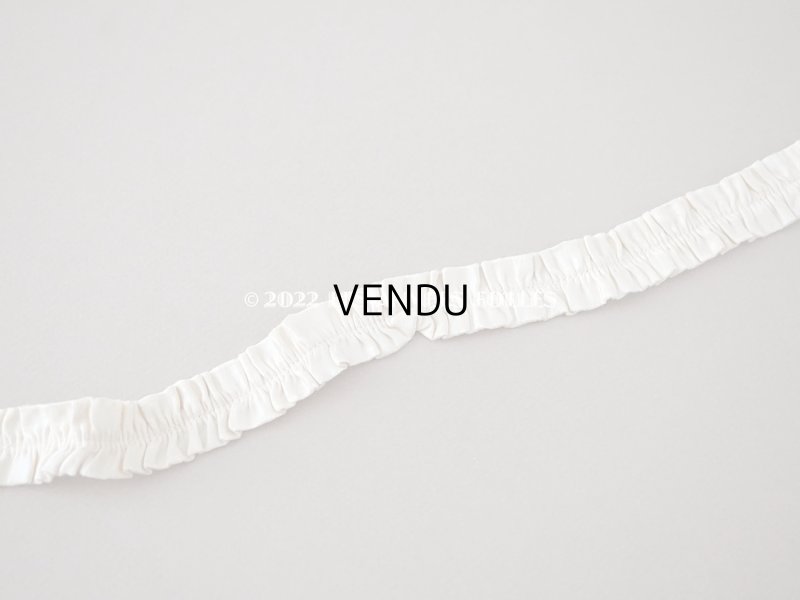 画像5: アンティーク ギャザー入りリボン クリーム色  2.7m 幅2.1cm