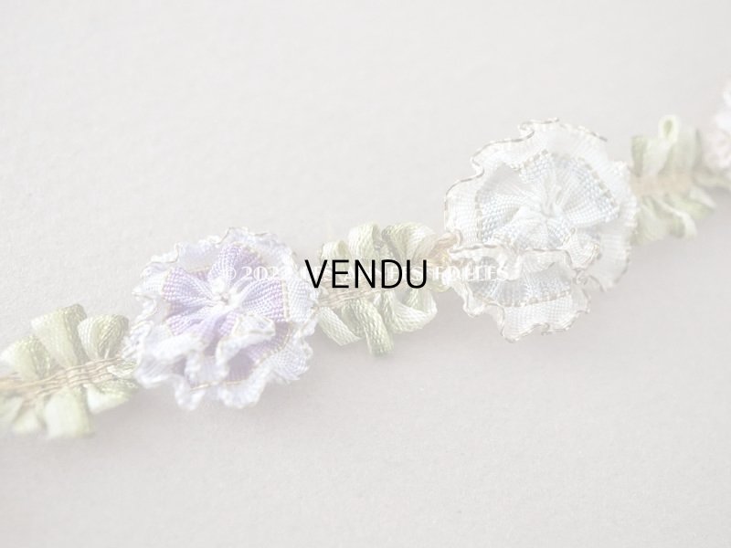 画像3: アンティーク 大きな6色の薔薇のロココトリム  52cm