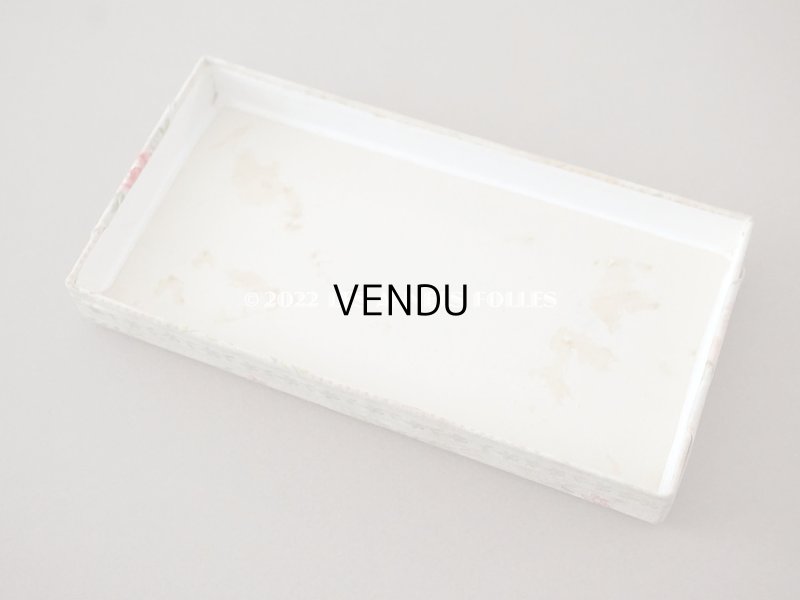 画像7: 1900年代 アンティーク お菓子箱 薔薇と勿忘草のリース