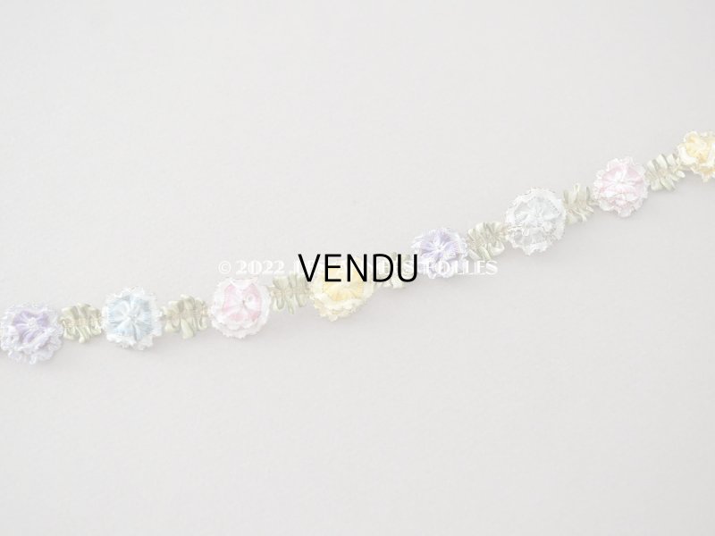 画像5: アンティーク 大きな6色の薔薇のロココトリム  52cm