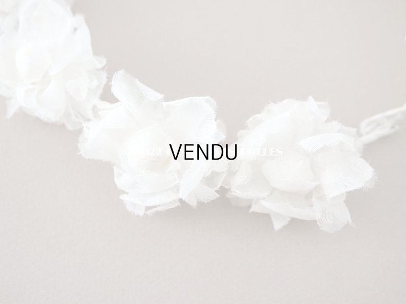 画像6: アンティーク 薔薇の布花のティアラ 花冠　