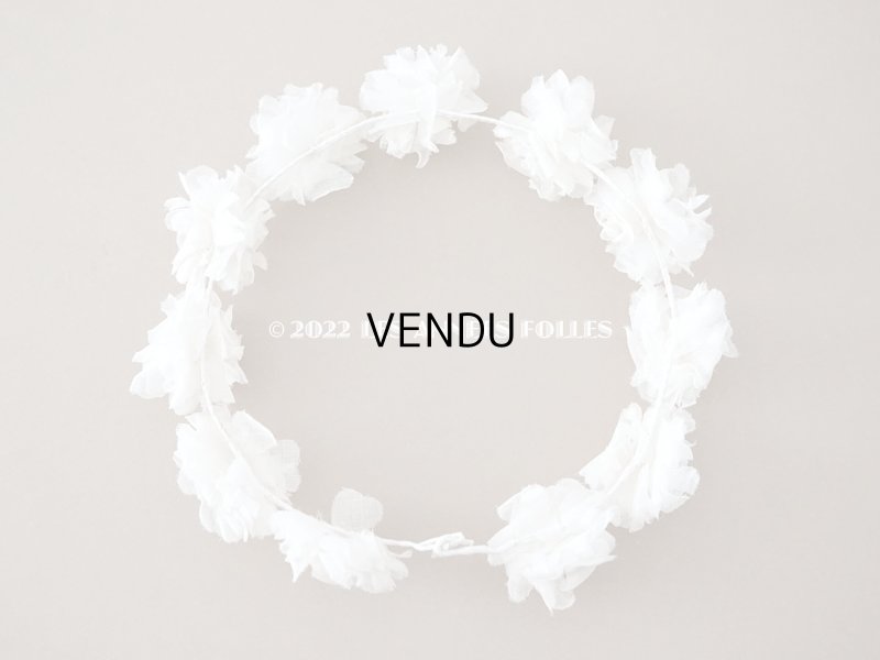 画像8: アンティーク 薔薇の布花のティアラ 花冠　