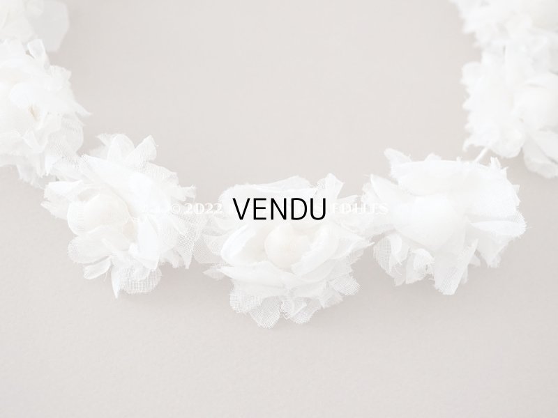 画像4: アンティーク 薔薇の布花のティアラ 花冠　