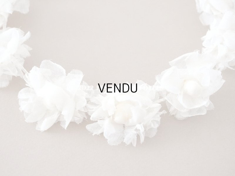 画像5: アンティーク 薔薇の布花のティアラ 花冠　