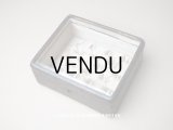 アンティーク 本革製 ジュエリーケース グレーベージュのシルク製クッション