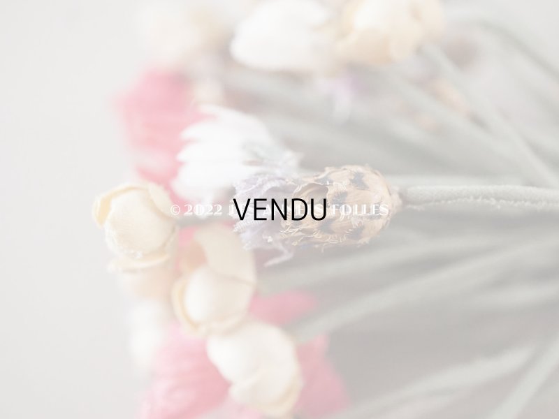 画像5: アンティーク フランス国花の布花 矢車菊＆ヒナゲシ＆マーガレット