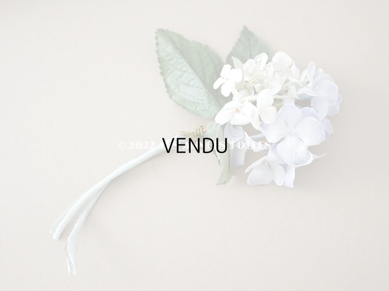 画像4: アンティーク 紫陽花の布花 ごく淡い青紫