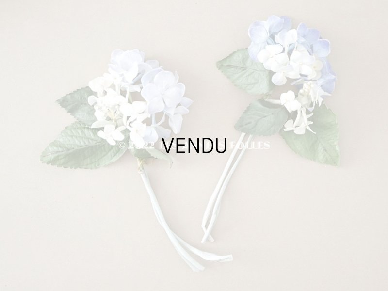 画像8: アンティーク 紫陽花の布花　淡い青紫