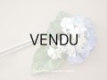 アンティーク 紫陽花の布花　淡い青紫