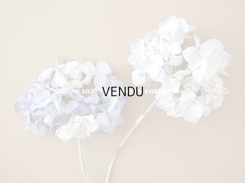 画像9: アンティーク 紫陽花の布花 ごく淡い青紫