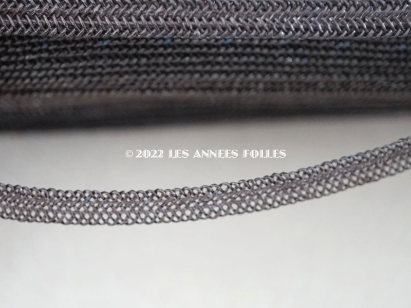 画像3: アンティーク ストロー素材のブレード 帽子用 約60m 幅4mm 墨黒&ブラウン