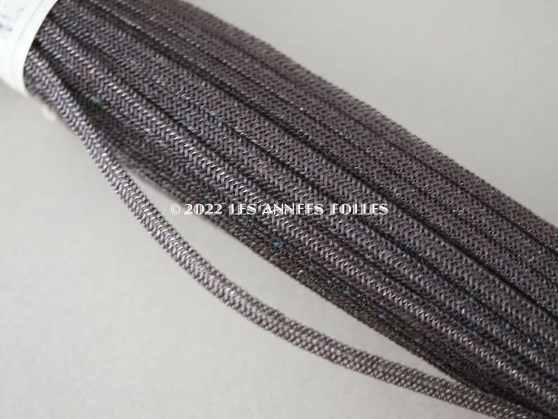 画像5: アンティーク ストロー素材のブレード 帽子用 約60m 幅4mm 墨黒&ブラウン