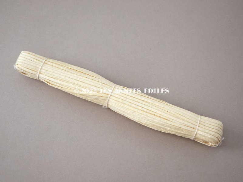 画像4: アンティーク ドール用 極細 帽子用ブレード 約70m 幅4mm弱 ストローハット アイボリー