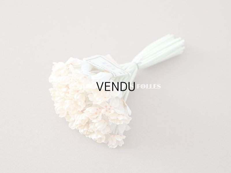 画像5: アンティーク アイボリー色の布花　ラベル付き - AUX GALERIES LAFAYETTE -