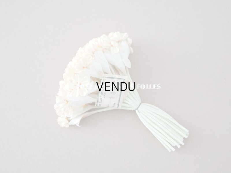 画像4: アンティーク アイボリー色の布花　ラベル付き - AUX GALERIES LAFAYETTE -