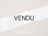 アンティーク 　スカラップレース ドット手刺繍 オフホワイト　0.6m