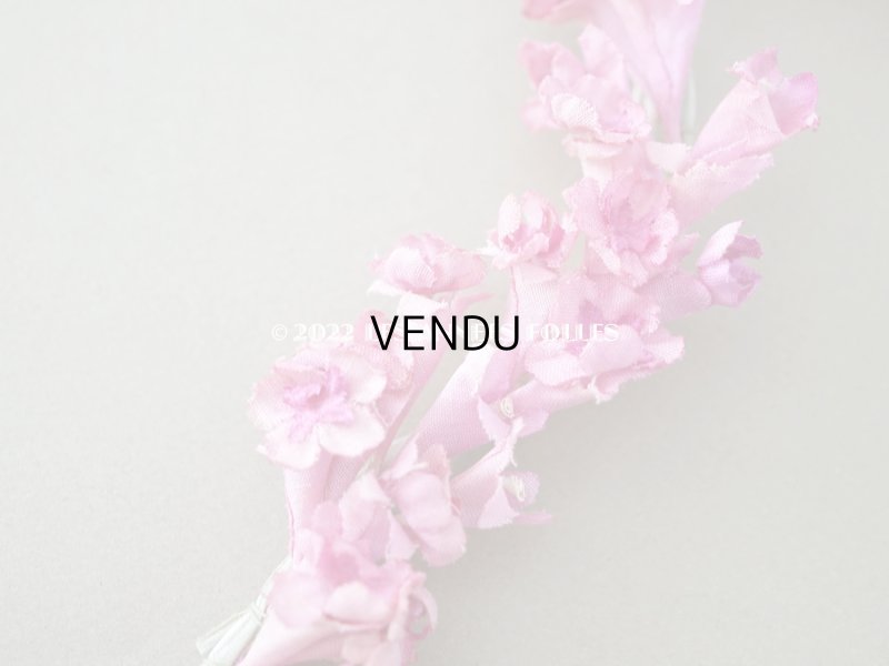 画像10: アンティーク ピンクの布花のガーランド ティアラ 花冠 70cm