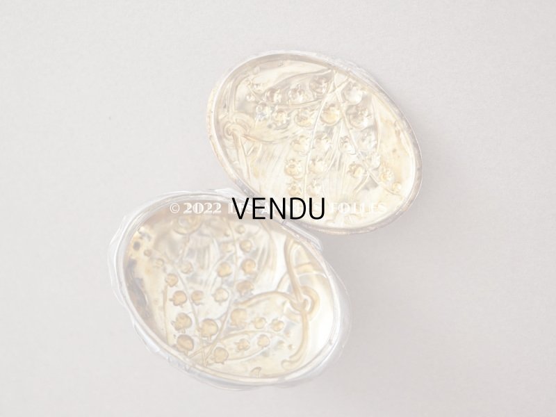 画像4: アンティーク シルバー製 鈴蘭のパウダーケース  