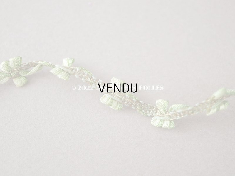 画像3: 1920年頃 アンティーク  ロココトリム グリーンのグラデーション ロココリボン 