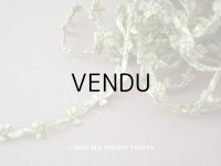 1920年頃 アンティーク  ロココトリム グリーンのグラデーション ロココリボン 