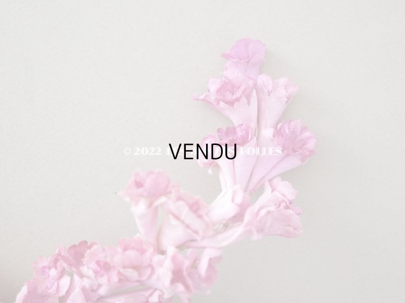 画像11: アンティーク ピンクの布花のガーランド ティアラ 花冠 70cm