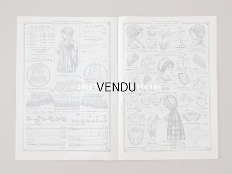 画像10: 1910年代 アンティーク ボンマルシェのカタログ 布花&フェザー&リボン - AU BON MARCHE -