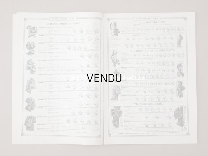 画像6: 1910年代 アンティーク ボンマルシェのカタログ 布花&フェザー&リボン - AU BON MARCHE -