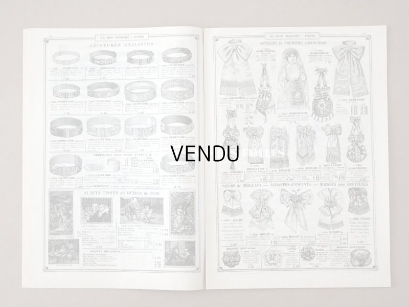画像7: 1910年代 アンティーク ボンマルシェのカタログ 布花&フェザー&リボン - AU BON MARCHE -