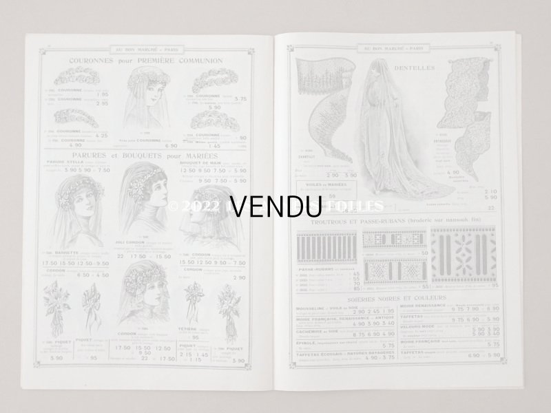 画像11: 1910年代 アンティーク ボンマルシェのカタログ 布花&フェザー&リボン - AU BON MARCHE -