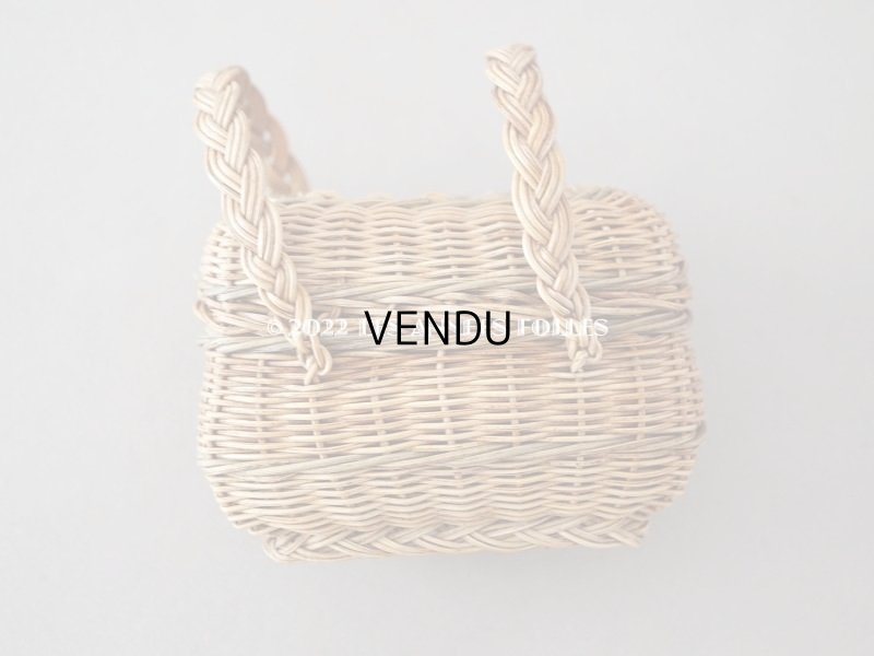 画像8: アンティーク ドール用 パニエ オリーブグリーンのライン入り