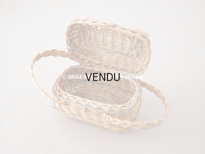 画像11: アンティーク ドール用 パニエ オリーブグリーンのライン入り