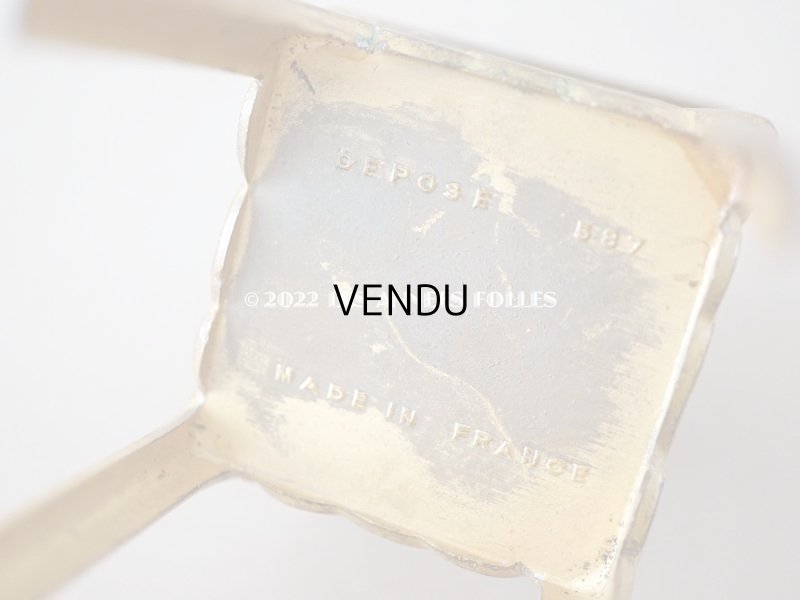 画像9: 1920年代 アンティーク 栗鼠のジュエリーボックス  マスタードカラーのシルク製クッション