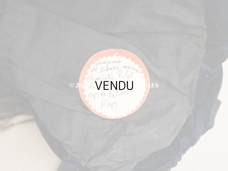 画像14: 19世紀 アンティーク  ベルギーの画家 Félicien Rops 婦人の遺品 菫の布花付き帽子