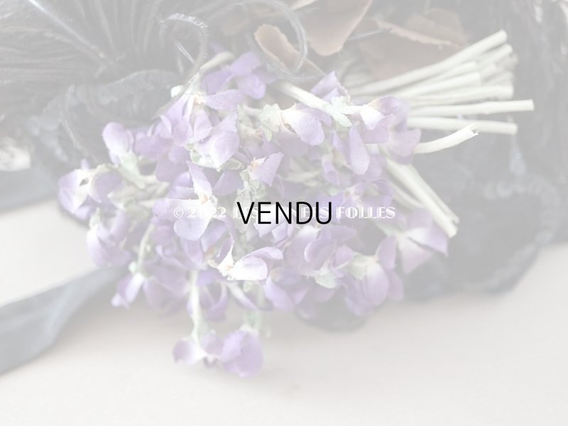 画像8: 19世紀 アンティーク  ベルギーの画家 Félicien Rops 婦人の遺品 菫の布花付き帽子