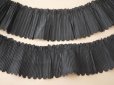 画像10: 19世紀末 アンティーク  ドレスの裾 黒いシルクのプリーツ 2.7m 約11cm幅