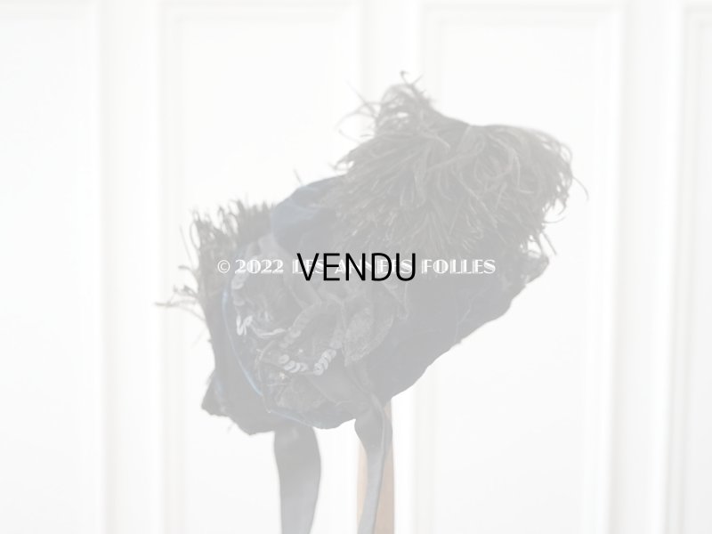 画像4: 19世紀 アンティーク  ベルギーの画家 Félicien Rops 婦人の遺品 菫の布花付き帽子