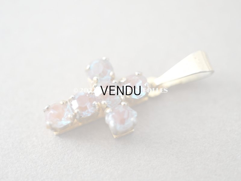 画像3: 【セール対象外】アンティーク  サフィレット サフィリーン 小さなクロスのペンダントトップ 十字架