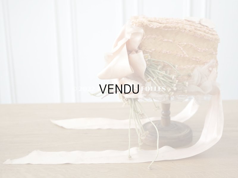 画像5: 19世紀 アンティーク  大きなピンクのリボンが結ばれた 貴婦人の帽子 ボンマルシェ百貨店 -AU BON MARCHE -